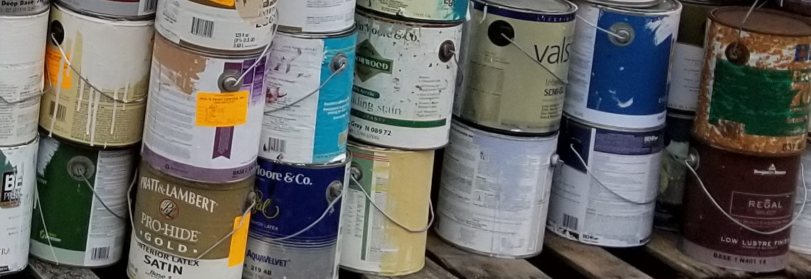 cans of latex paint